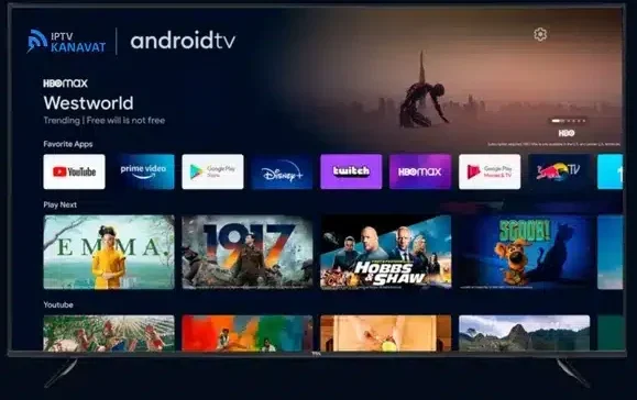 Android TV -käyttöliittymä Smart TV:ssä IPTV-palveluiden katseluun