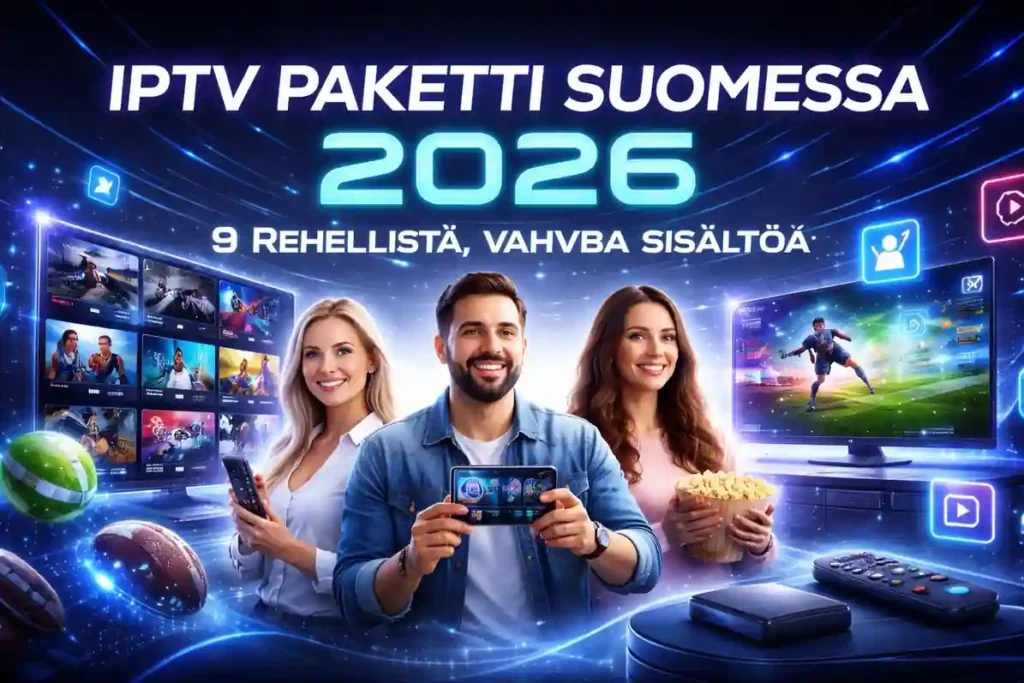 iptv paketti suomessa 2026 – monipuolinen IPTV sisältö, kanavat, urheilu ja viihde eri laitteilla Suomessa