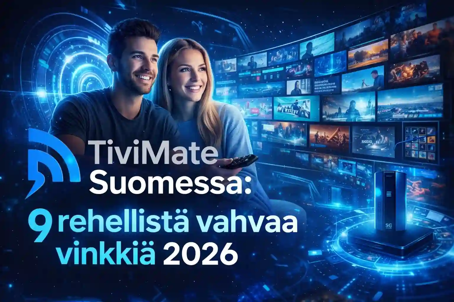 TiviMate Suomessa modernissa suomalaisessa olohuoneessa 2026