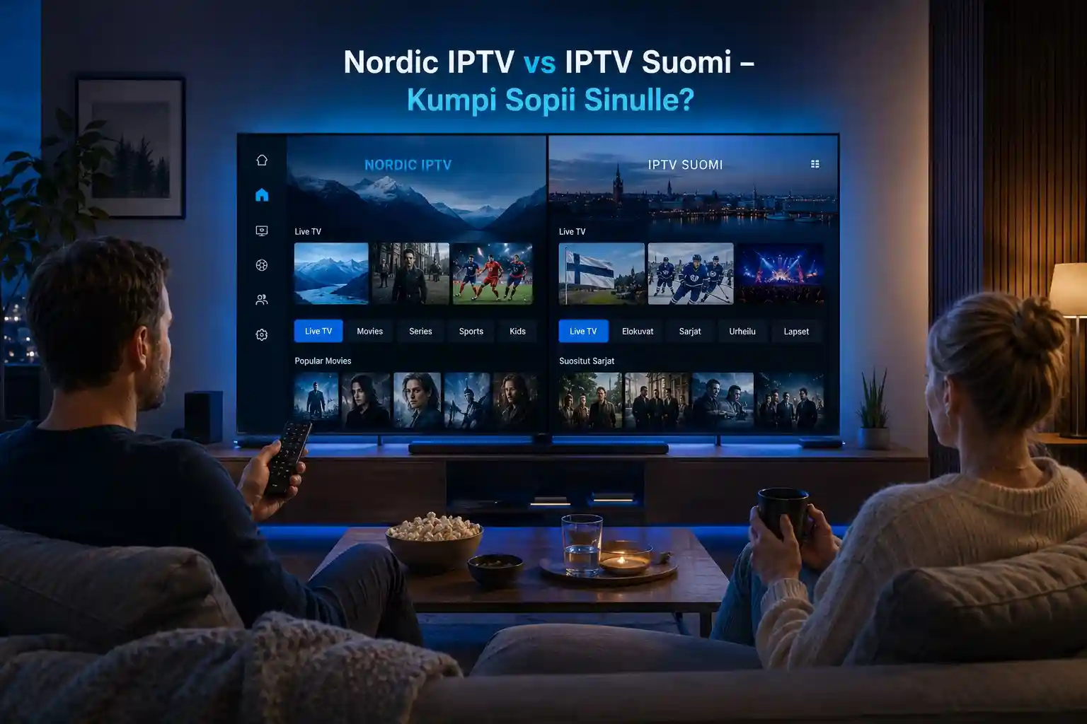 nordic iptv vs iptv suomi – kahden IPTV-vaihtoehdon vertailu suomalaisessa olohuoneessa